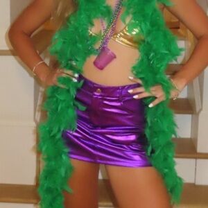 Metallic purple skirt